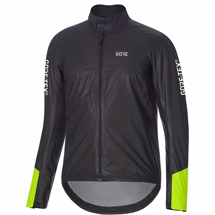 HERREN GOREWEAR Rennrad | C5 Gore-Tex Shakedry™ 1985 Isolierte Viz Jacke Black/Neon Yellow