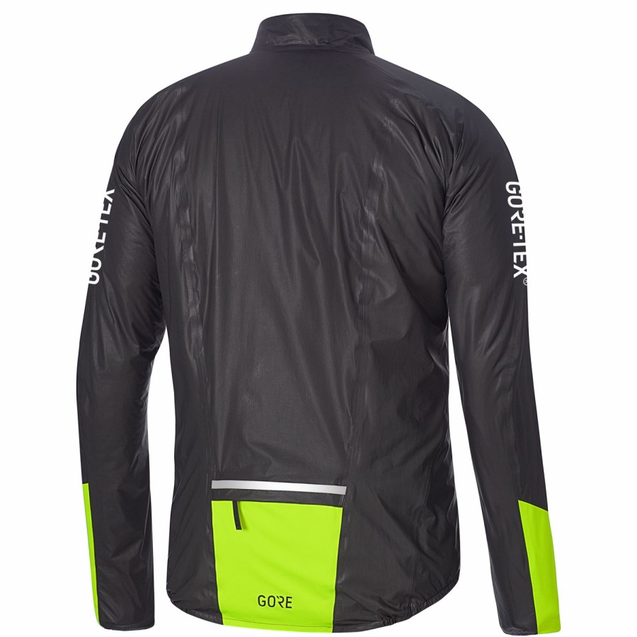 HERREN GOREWEAR Rennrad | C5 Gore-Tex Shakedry™ 1985 Isolierte Viz Jacke Black/Neon Yellow